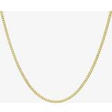 Gold Necklaces 9ct Yellow Gold Flat Curb Chain UFC70 20~