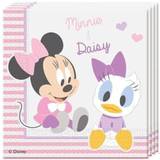 Disney Minnie Mouse 1St Birthday Disposable Napkins Pack Of 20 Pink/white One Size