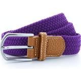 Men - Purple Belts ASQUITH & FOX Woven Braid Stretch Belt Purple One