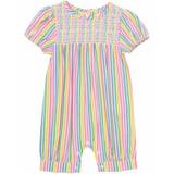 Stripes Jumpsuits Children's Clothing SWEET STRIPE ROMPER 22-8092-BGR Babies Rainbow Organic Cotton Bodysuit