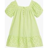 Green Dresses Whistles Kids' Broderie Trapeze Dress, Lime