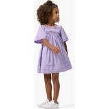 Purple Children's Clothing Angel & Rocket Kids' Theodora Embroidered Yoke Dress, Purple
