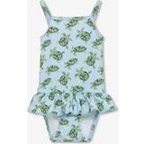 Spandex Jumpsuits Trotters Baby Turtle Peplum Swimsuit, Blue