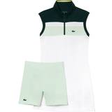Lacoste Dresses Lacoste Recycled Fiber Tennis Dress with Integrated Shorts White Green