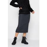 Skirts on sale LTS Tall Charcoal Grey Leopard Print Tube Skirt Tall Women's Midi Skirts