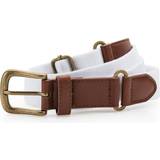 White Belts ASQUITH & FOX Leather And Canvas Belt White One