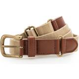 Green - Women Belts ASQUITH & FOX Leather And Canvas Belt Khaki One