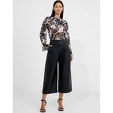French Connection Women Trousers French Connection Crolenda PU Cropped Trousers Blackout