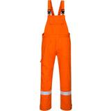 3XL Overalls Portwest Bizflame Plus Bib and Brace FR27 Orange Colour: Orange