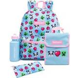 Minecraft Bags Minecraft Pixel Backpack Set Blue/Pink/Multicolour