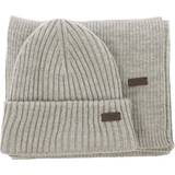 Barbour Beanies Barbour Crimdon Schal und Beanie Ripped Set Gray One