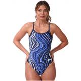 Arena Women Swimsuits Arena Marbled Challenge Back Swimsuit Navy/multi