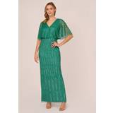 Women Dresses on sale Adrianna Papell Beaded Surplice Maxi Dress, Jungle Green