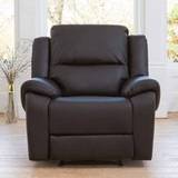 Reclining Chairs Armchairs Brookhaven 100Cm Wide Brown Bonded Armchair