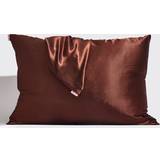 Kitsch Satin Standard Chocolate Pillow Case Brown