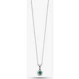 Green Charms & Pendants 9ct White Gold Diamond Emerald Pendant GP875G GN151