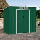 Lotus Outbuildings Lotus Hestia Pent Metal Shed with Foundation Kit (Building Area )