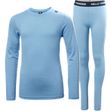 Helly Hansen Juniors Merino Wool Base Layer Set - Bright Blue