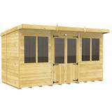 12ft 8ft Pent Summer House Wood (Building Area )