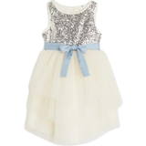 H&M Sequined Tulle Dress - Natural White/Sequinned (1005227012)