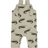 Dungarees Trousers Children's Clothing Antebies Crocodile Fun Rib Overalls - Beige