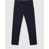 7 For All Mankind Mens Blue Brand-patch Belt-loop Regular-fit Stretch-denim Jeans