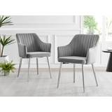 Silver/Chrome Kitchen Chairs Furniturebox Set Of 2 Calla Elephant Touch Kitchen Chair