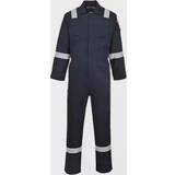 3XL Overalls Portwest Flame Resistant Light Weight Anti-Static Coverall 280g Navy Regular