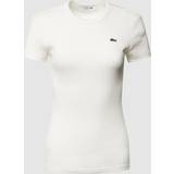 Lacoste Women T-shirts Lacoste Women’s Slim Fit Organic Cotton T-shirt White