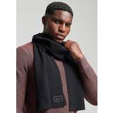 Superdry Scarfs Superdry Knitted Logo Scarf Black Colour: Black, One