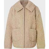 By Malina Womens Creme Miriam Oversized-fit Faux-fur Jacket
