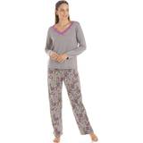 Camille Sleepwear Camille Grey, L Womens Floral Print Spandex Pyjamas