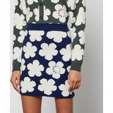 Kenzo Skirts Kenzo Jacquard Wool-Blend Mini Skirt Blue
