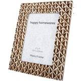 Photo Frames Happy Homewares Vintage and Unique Rustic Brushed Gold 5x7 Picture with Silver Teardrops Photo Frame