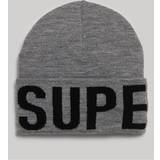 Silver - Women Beanies Superdry Branded Knitted Beanie, Silver