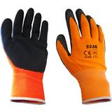 Black Disposable Gloves Scan Foam Latex Coated Gloves Orange