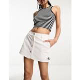 Calvin Klein Elastane/Lycra/Spandex Skirts Calvin Klein Jeans monogram logo button down skirt in whiteXL