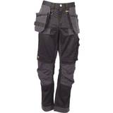 Black Work Pants Dewalt Harrison Stretch Multi Pocket Work Trousers