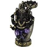 Resin Candlesticks Puckator Purple, Ganesh Hand Lotus Tea Light Holder Candlestick