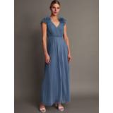 Long Dresses on sale Monsoon Wendy Pleated Maxi Dress, Blue