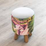 Voyage Maison Monty Heligan Floral Pink&Green Foot Stool 42cm