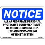 All Appropriate Personal Protective Equipment OSHA Notice Sign