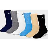 Cotton Underwear Jordan Youth Everyday Essentials Crew Socks 6-Pack Carbon Grey/White/University Blue 9-11