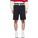 Moncler Shorts Moncler Navy Embroidered Shorts 781 BLUE IT