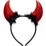 Red Crowns & Tiaras Fancy Dress Spooktacular Creations Halloween Devil Horns Headband Demon Horns Headwear Red Devil Horns Red Devil Costume Accessories for Halloween Costume Party