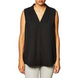 Calvin Klein Blouses Calvin Klein Women's Sleeveless Blouse with Inverted Pleat Standard and Plus Black