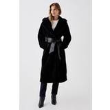 Coats on sale Coast Borg Belted Longline Black