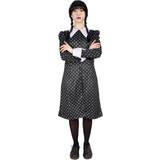 Ciao 11322.M Wednesday Addams Costume Fancy Dress Girl Official with Wig Disguise, Black, White