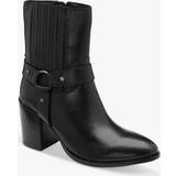 Block Heel Ankle Boots Ravel Ohey Black Leather Ankle Boots
