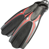 Black Flippers Cressi Thor Ebs Fins Red-XS-S XS-S